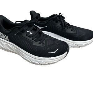 Hoka Arahi 7 Black and White Athletic Sneakers